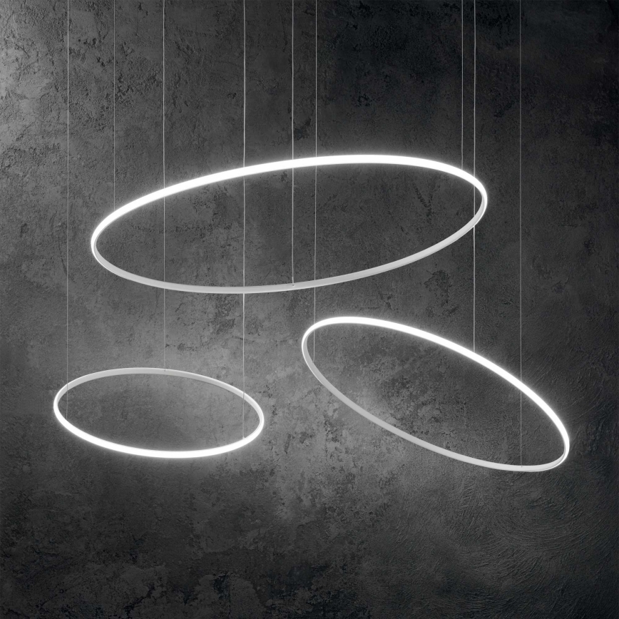 Ideal Lux - LED Żyrandol na lince HULAHOOP LED/46W/230V 3000K śr. 100 cm CRI 90 biały