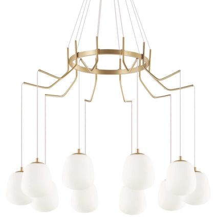 Ideal Lux - LED Żyrandol na lince KAROUSEL 10xG9/3W/230V śr. 82,5 cm mosiądz