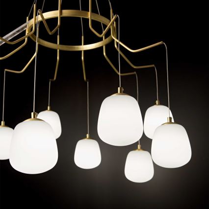 Ideal Lux - LED Żyrandol na lince KAROUSEL 10xG9/3W/230V śr. 82,5 cm mosiądz