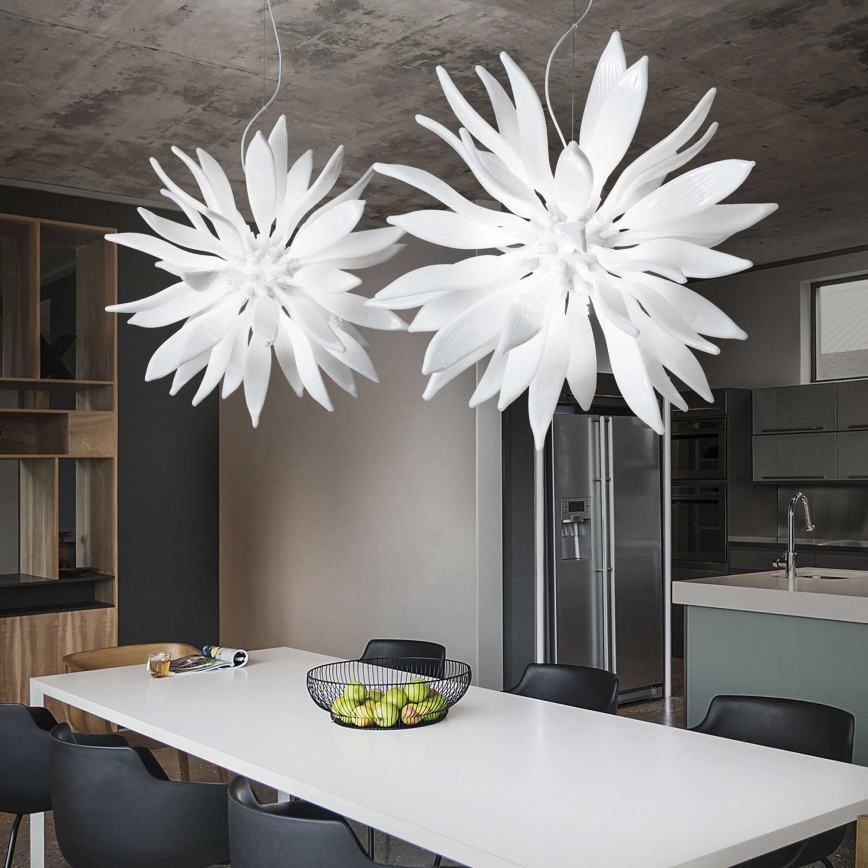 Ideal Lux - LED Żyrandol na lince LEAVES 12xG9/3W/230V śr. 80 cm biały