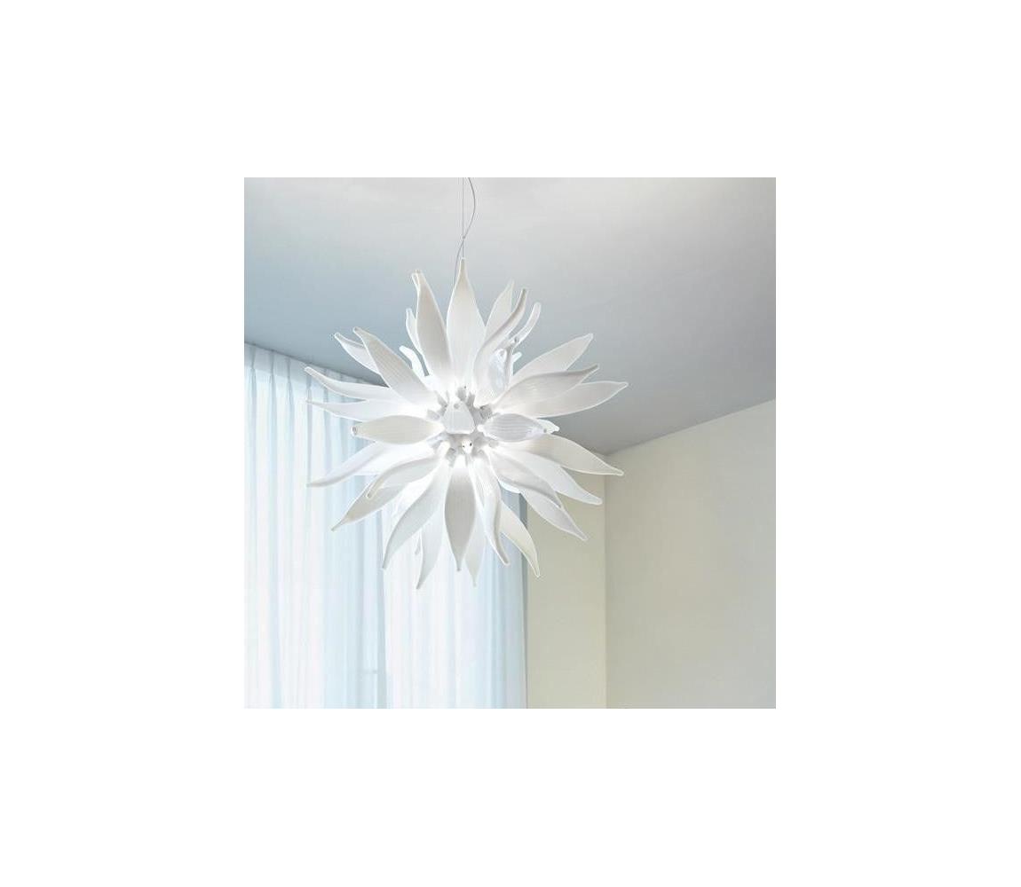 Ideal Lux - LED Żyrandol na lince LEAVES 12xG9/3W/230V śr. 80 cm biały