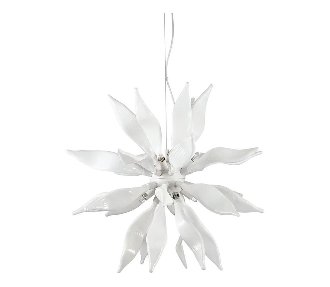 Ideal Lux - LED Żyrandol na lince LEAVES 8xG9/3W/230V śr. 63 cm biały