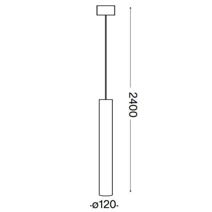 Ideal Lux - LED Żyrandol na lince LOOK 1xGU10/10W/230V czarny