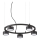 Ideal Lux - LED Żyrandol na lince MINOR 5xGX53/9W/230V śr. 50 cm czarny