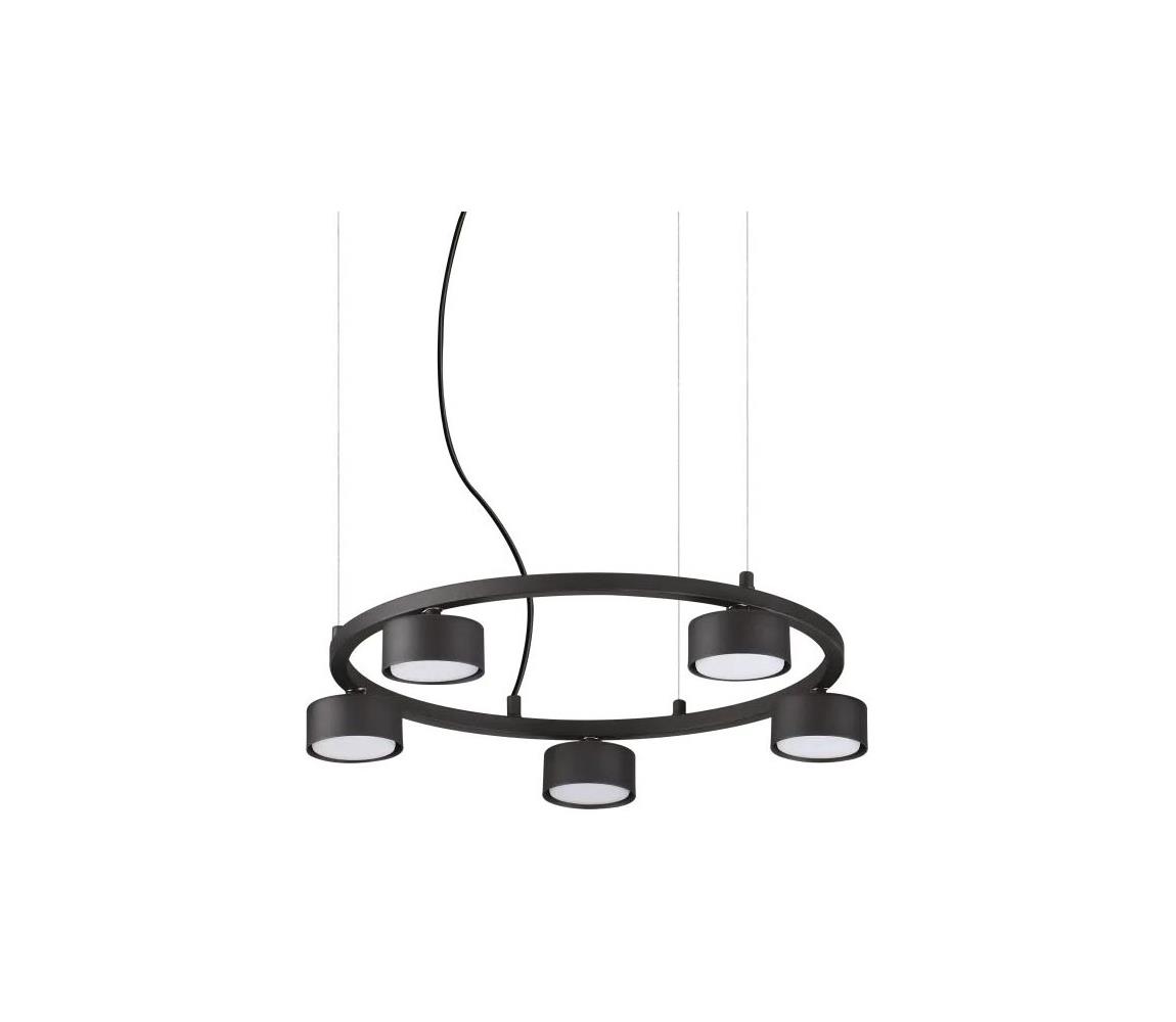 Ideal Lux - LED Żyrandol na lince MINOR 5xGX53/9W/230V śr. 50 cm czarny