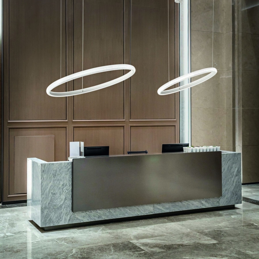 Ideal Lux - LED Żyrandol na lince MIRACLE LED/25W/230V śr. 40 cm CRI 90 matowy chrom
