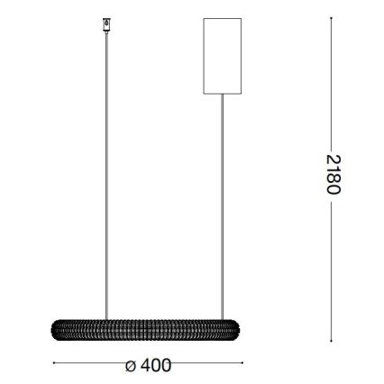 Ideal Lux - LED Żyrandol na lince MIRACLE LED/25W/230V śr. 40 cm CRI 90 matowy chrom