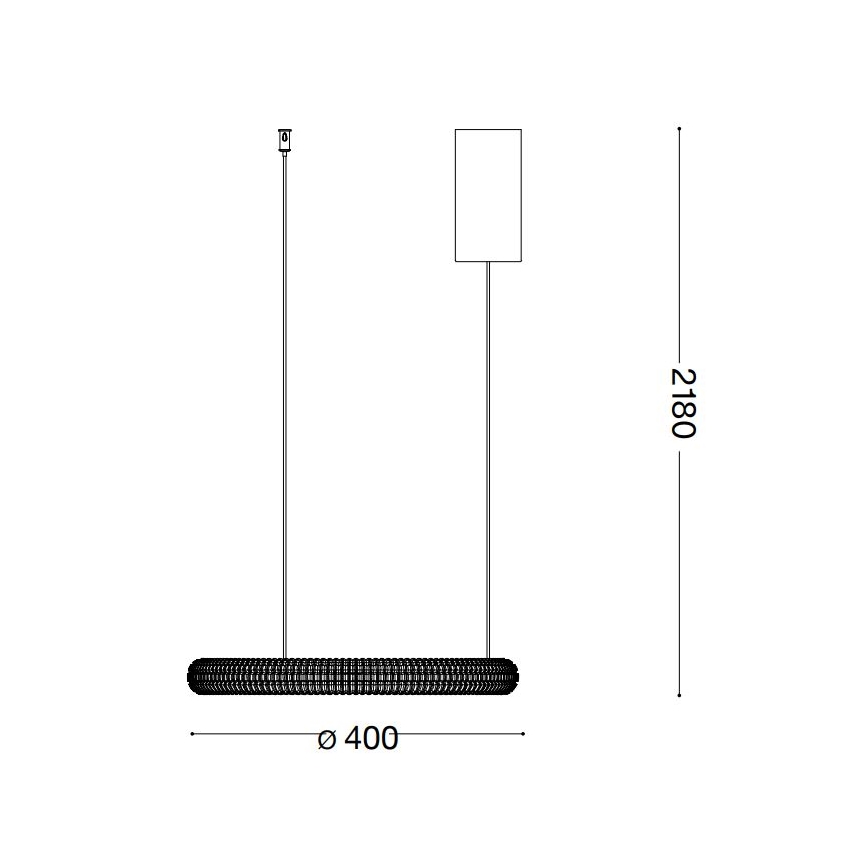 Ideal Lux - LED Żyrandol na lince MIRACLE LED/25W/230V śr. 40 cm CRI 90 matowy chrom