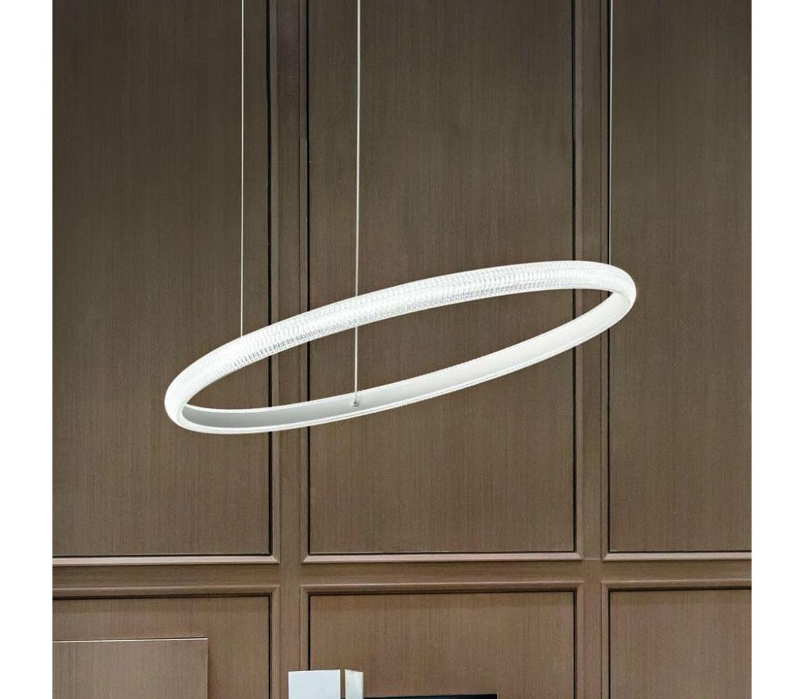 Ideal Lux - LED Żyrandol na lince MIRACLE LED/37W/230V śr. 60 cm CRI 90 matowy chrom