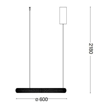 Ideal Lux - LED Żyrandol na lince MIRACLE LED/37W/230V śr. 60 cm CRI 90 matowy chrom