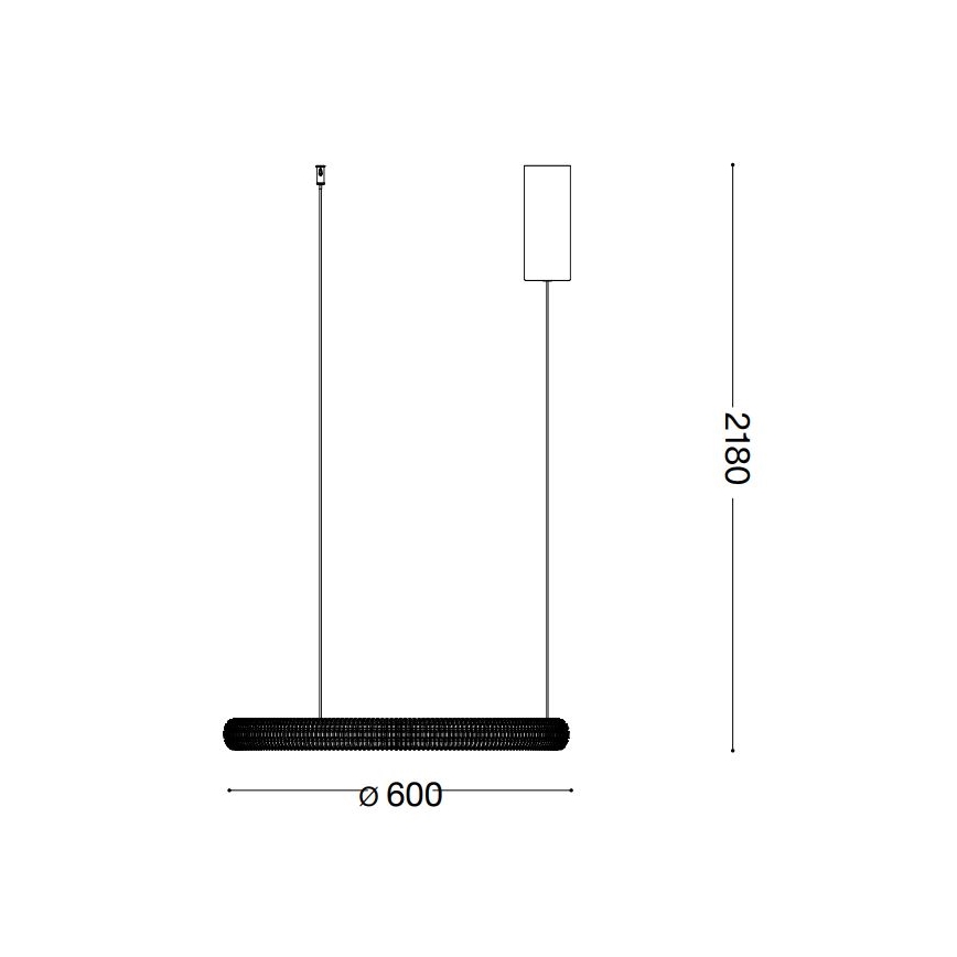 Ideal Lux - LED Żyrandol na lince MIRACLE LED/37W/230V śr. 60 cm CRI 90 matowy chrom