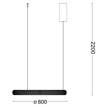 Ideal Lux - LED Żyrandol na lince MIRACLE LED/45W/230V śr. 80 cm CRI 90 matowy chrom