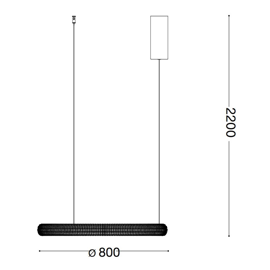 Ideal Lux - LED Żyrandol na lince MIRACLE LED/45W/230V śr. 80 cm CRI 90 matowy chrom
