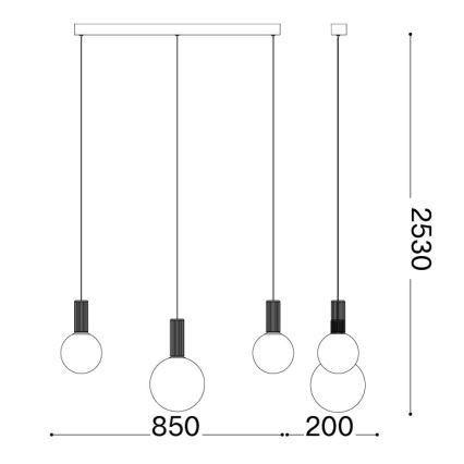 Ideal Lux - LED żyrandol na lince ODEON LED/20W/230V CRI 90 beżowy/biały