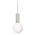 Ideal Lux - LED żyrandol na lince ODEON LED/8W/230V CRI 90 śr. 15 cm beżowy/biały