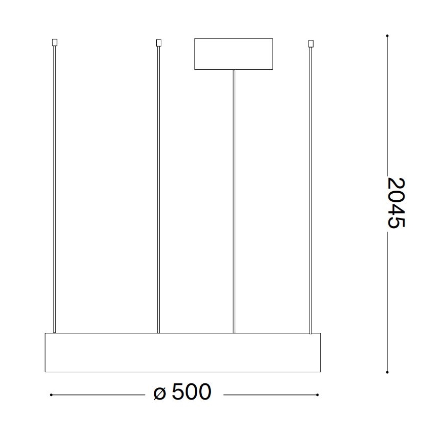 Ideal Lux - LED Żyrandol na lince ORACLE LED/28W/230V 3000K śr. 50 cm CRI 90 biały