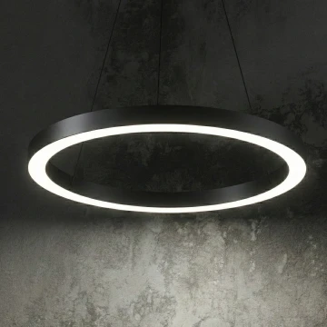 Ideal Lux - LED Żyrandol na lince ORACLE LED/28W/230V 3000K śr. 50 cm CRI 90 czarny
