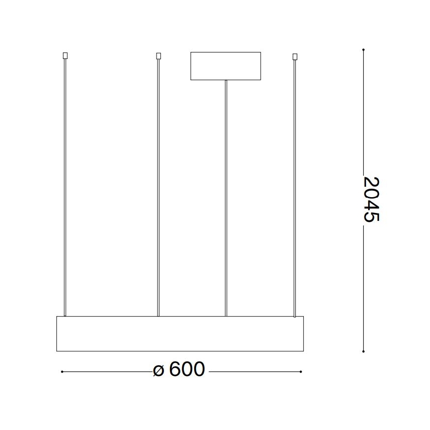 Ideal Lux - LED Żyrandol na lince ORACLE LED/33W/230V 3000K śr. 60 cm CRI 90 biały