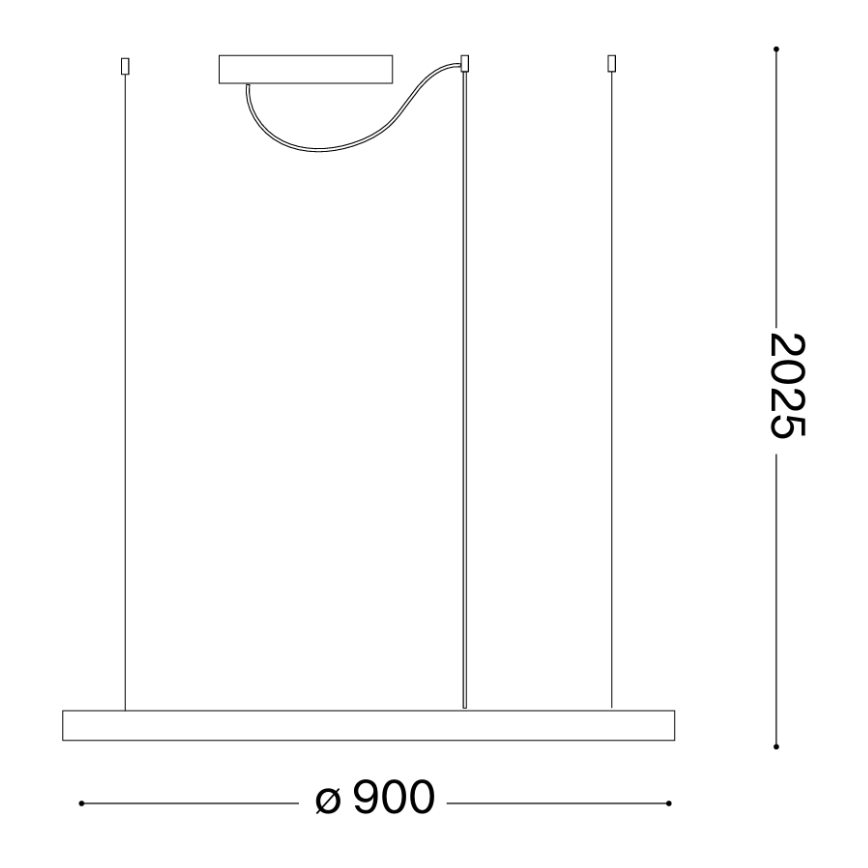 Ideal Lux - LED Żyrandol na lince ORACLE LED/55W/230V 3000K śr. 90 cm biały