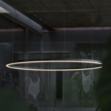 Ideal Lux - LED Żyrandol na lince ORACLE LED/89W/230V śr. 150 cm czarny