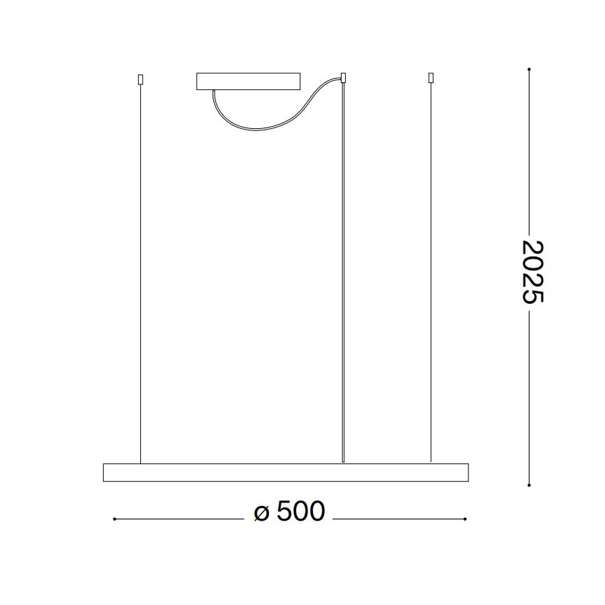 Ideal Lux - ściemnialny żyrandol LED na lince ORACLE SLIM LED/28W/230V 3000K CRI 90 śr. 50 cm biały