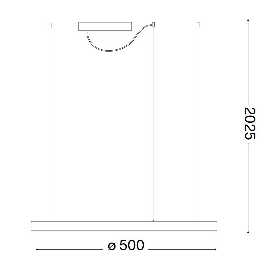 Ideal Lux - Lampa wisząca LED na lince ORACLE SLIM LED/29W/230V 3000K CRI 90 Ø 50 cm biała