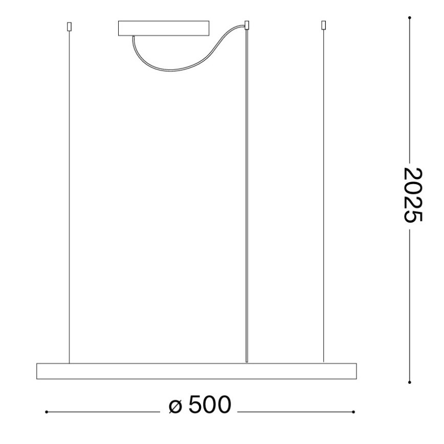 Ideal Lux - Żyrandol LED na lince ORACLE SLIM LED/29W/230V 4000K CRI 90 śr. 50 cm złoty