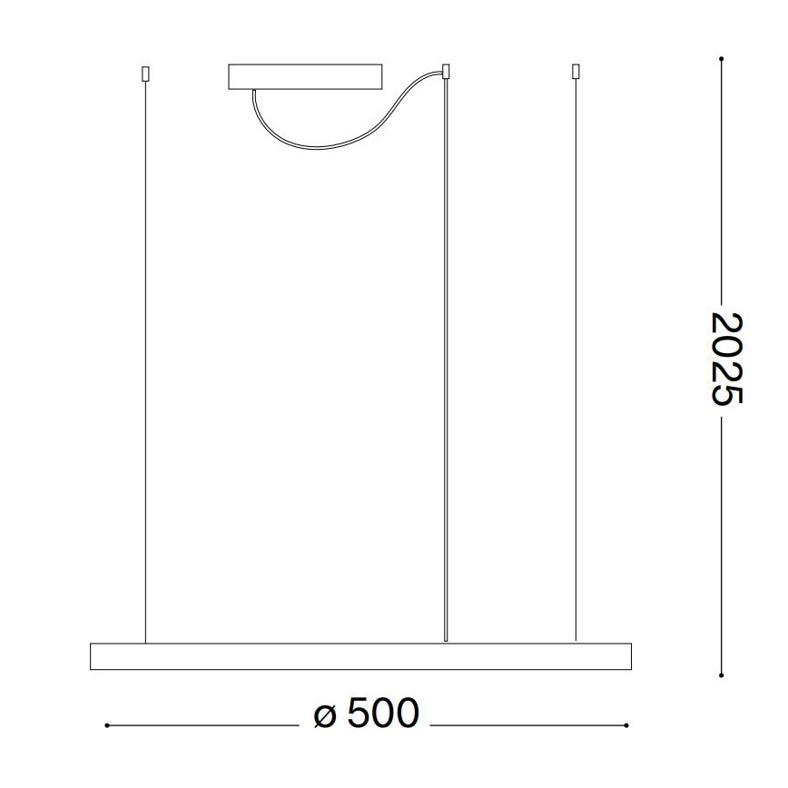 Ideal Lux - LED Żyrandol na lince ORACLE SLIM LED/32W/230V 3000K śr. 50 cm biały