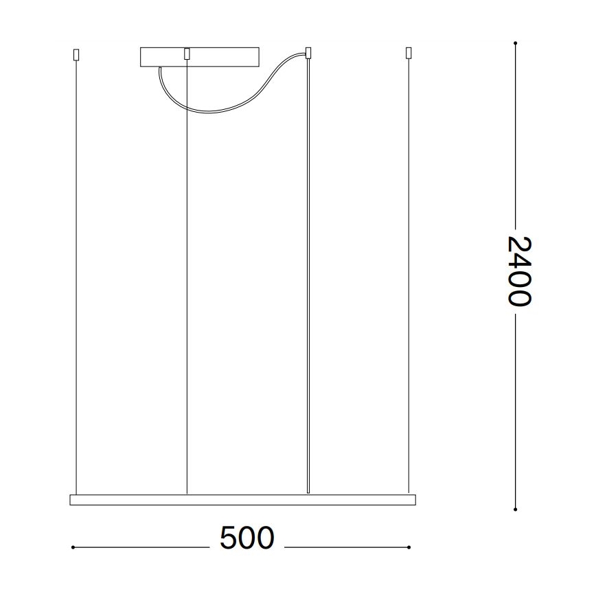 Ideal Lux - LED Żyrandol na lince ORACLE SLIM LED/33W/230V 3000K 50x50 cm biały