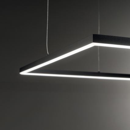 Ideal Lux - LED Żyrandol na lince ORACLE SLIM LED/33W/230V 3000K 50x50 cm czarny