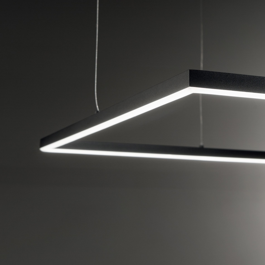 Ideal Lux - LED Żyrandol na lince ORACLE SLIM LED/33W/230V 3000K 50x50 cm czarny