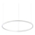 Ideal Lux - LED Żyrandol na lince ORACLE SLIM LED/38W/230V 3000K śr. 70 cm biały