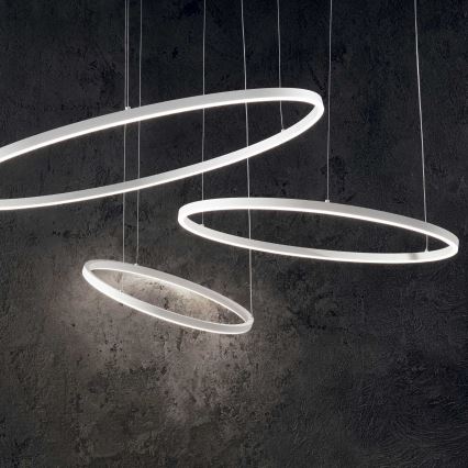 Ideal Lux - LED Żyrandol na lince ORACLE SLIM LED/38W/230V 3000K śr. 70 cm biały