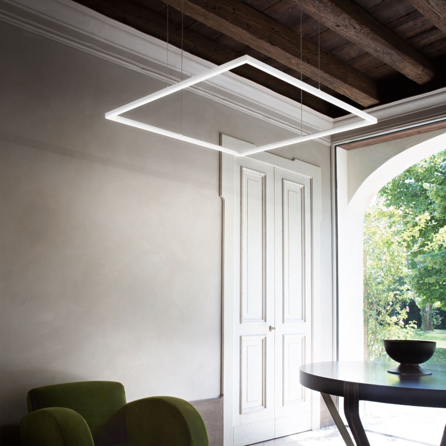 Ideal Lux - LED Żyrandol na lince ORACLE SLIM LED/41W/230V 3000K 70x70 cm biały