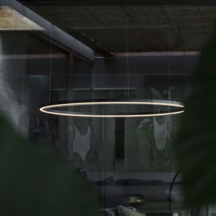 Ideal Lux - LED Żyrandol ściemnialny na lince ORACLE SLIM LED/43W/230V 3000K śr. 90 cm czarny