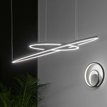 Ideal Lux - LED Żyrandol ściemnialny na lince ORACLE SLIM LED/43W/230V 3000K śr. 90 cm czarny