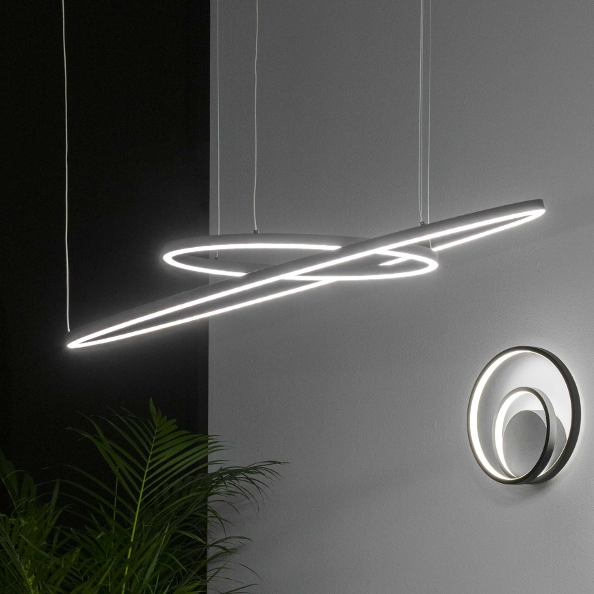 Ideal Lux - LED Żyrandol ściemnialny na lince ORACLE SLIM LED/43W/230V 3000K śr. 90 cm czarny