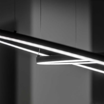 Ideal Lux - LED Żyrandol ściemnialny na lince ORACLE SLIM LED/43W/230V 3000K śr. 90 cm czarny