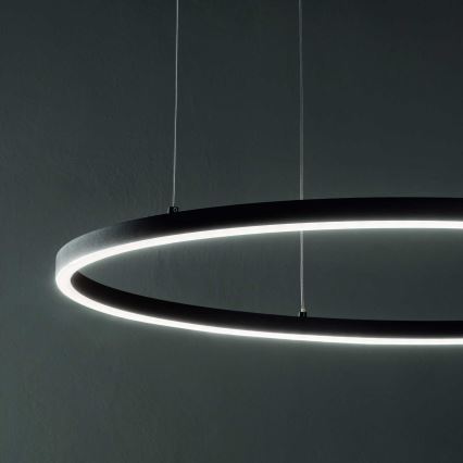 Ideal Lux - LED Żyrandol ściemnialny na lince ORACLE SLIM LED/43W/230V 3000K śr. 90 cm czarny