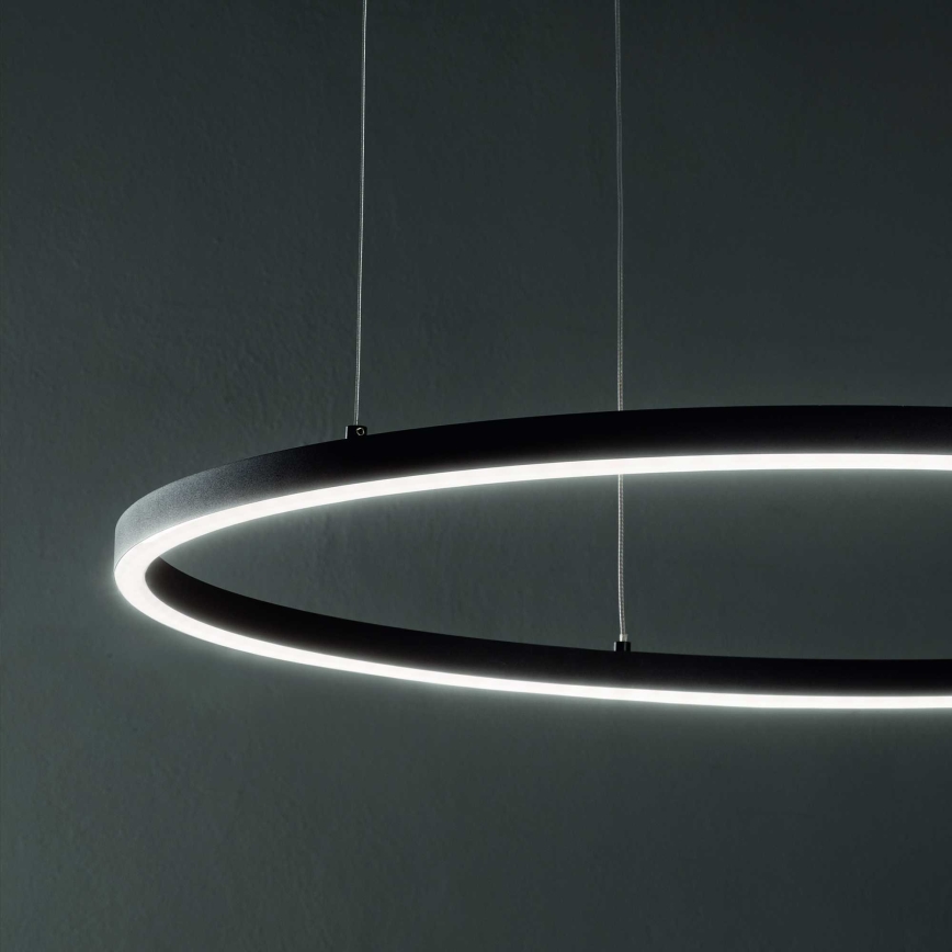 Ideal Lux - LED Żyrandol ściemnialny na lince ORACLE SLIM LED/43W/230V 3000K śr. 90 cm czarny