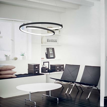Ideal Lux - LED Żyrandol na lince OZ LED/47W/230V śr. 60 cm CRI 90 czarny