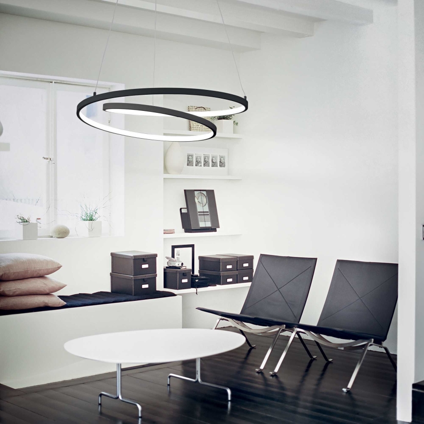 Ideal Lux - LED Żyrandol na lince OZ LED/47W/230V śr. 60 cm CRI 90 czarny