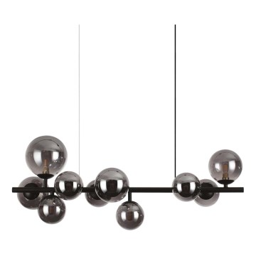 Ideal Lux - LED Żyrandol na lince PERLAGE 10xG9/3W/230V 81 cm czarny/dymny