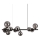 Ideal Lux - LED Żyrandol na lince PERLAGE 10xG9/3W/230V 81 cm czarny/dymny