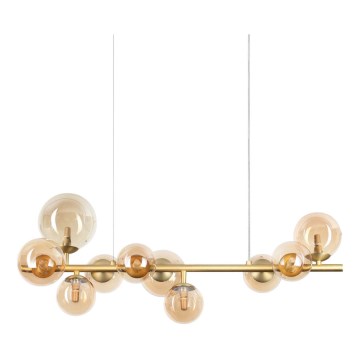 Ideal Lux - LED Żyrandol na lince PERLAGE 10xG9/3W/230V 81 cm złoty/dymny
