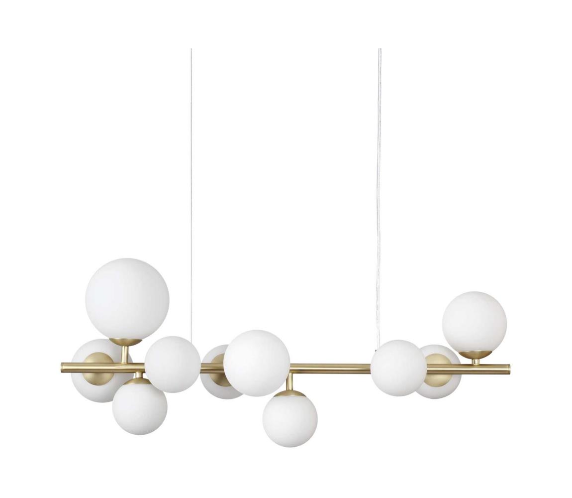Ideal Lux - LED Żyrandol na lince PERLAGE 10xG9/3W/230V 81 cm złoty/biały