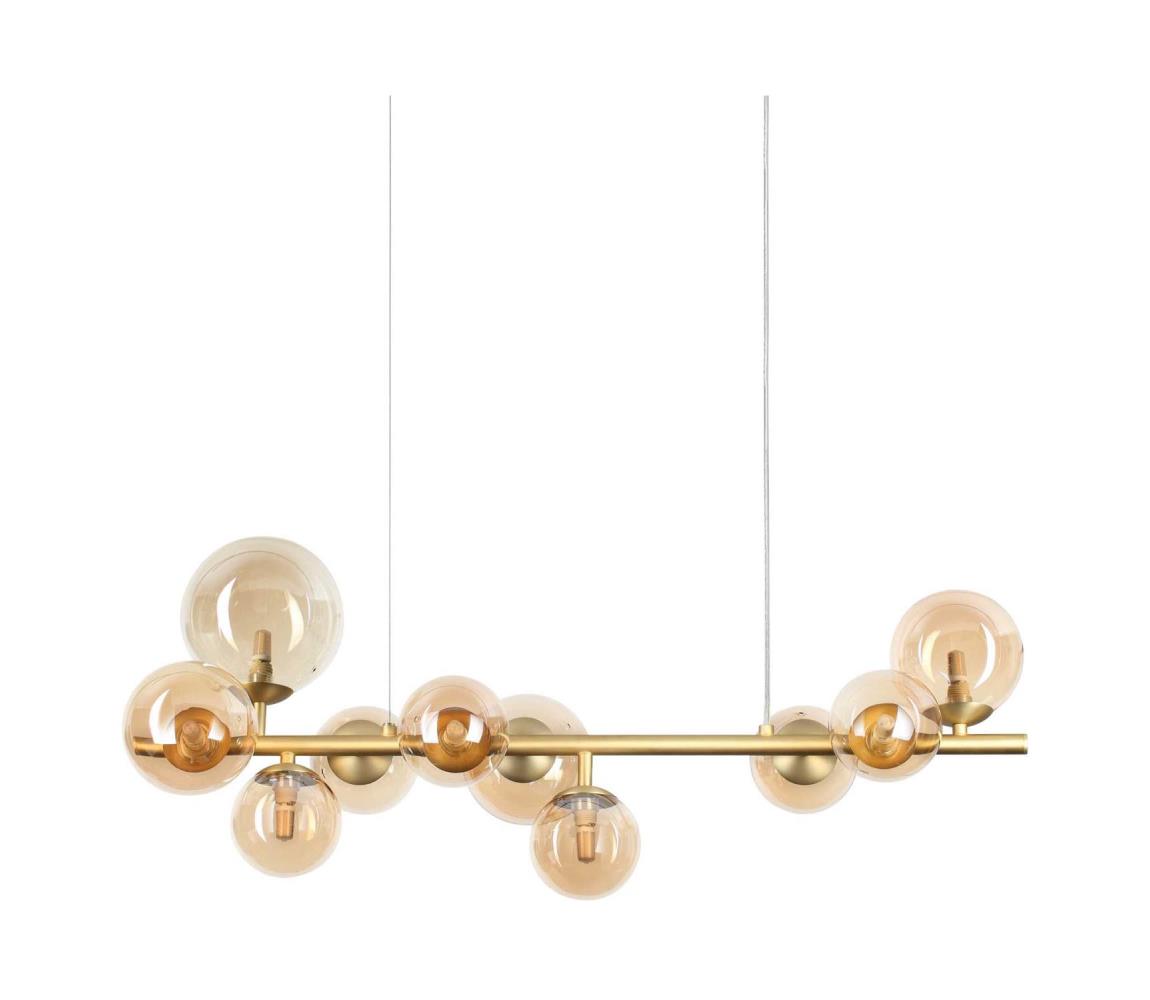 Ideal Lux - LED Żyrandol na lince PERLAGE 10xG9/3W/230V 81 cm złoty/dymny