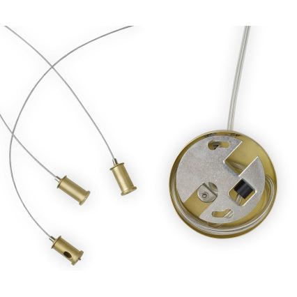 Ideal Lux - LED Żyrandol na lince PERLAGE 11xG9/3W/230V śr. 73 cm złoty/dymny