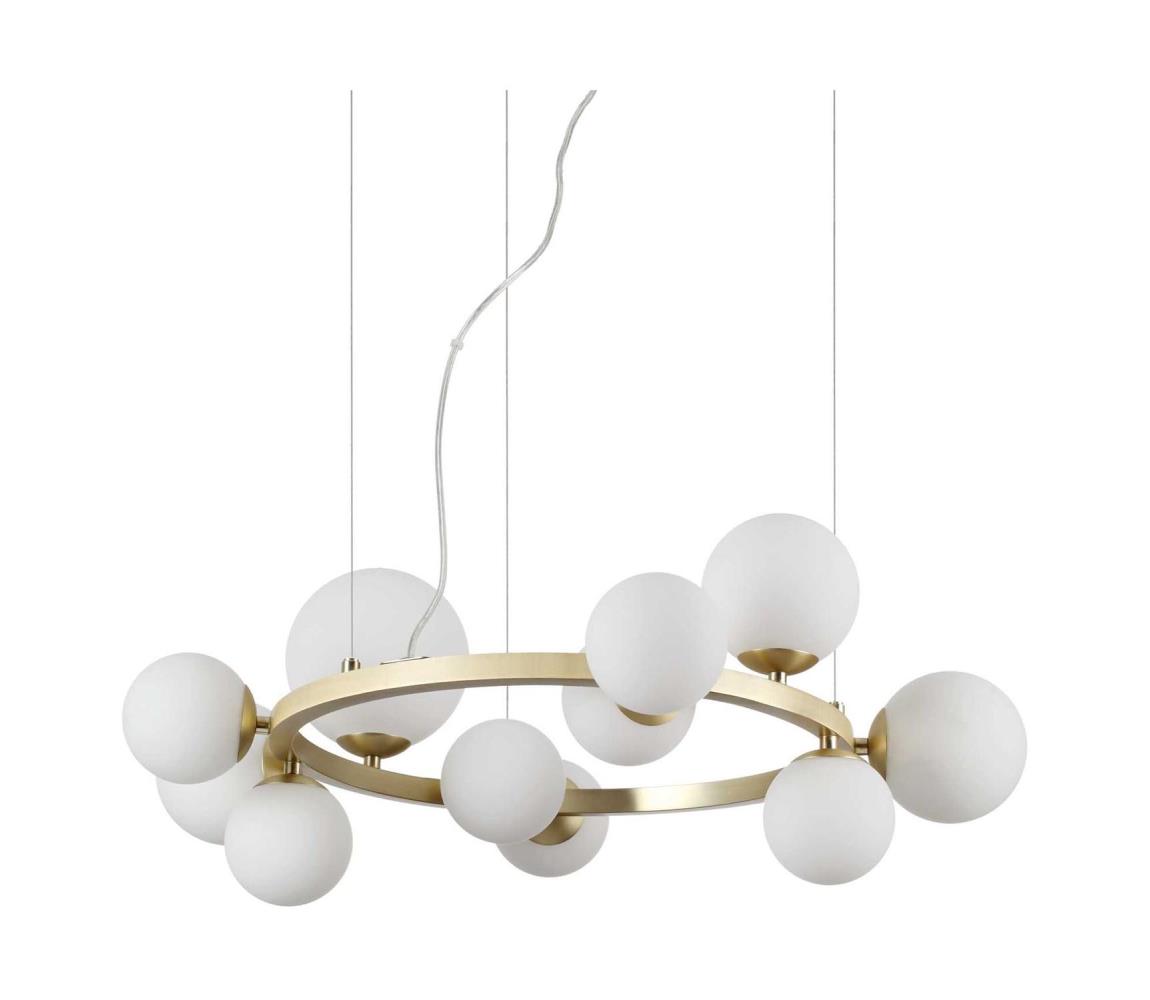 Ideal Lux - LED Żyrandol na lince PERLAGE 11xG9/3W/230V śr. 73 cm złoty/biały