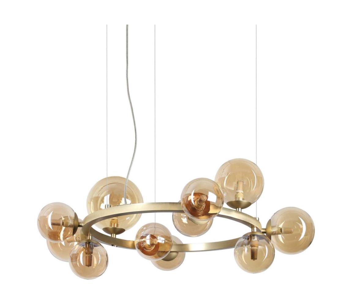 Ideal Lux - LED Żyrandol na lince PERLAGE 11xG9/3W/230V śr. 73 cm złoty/dymny